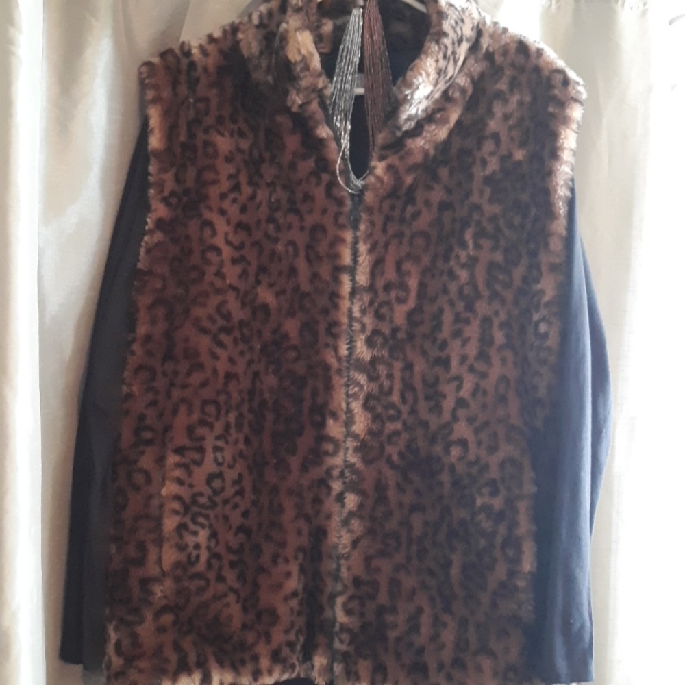 Faux fur vest